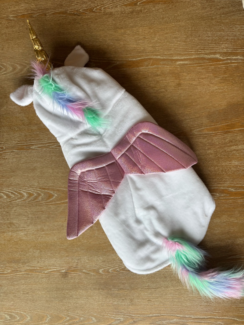 Unicorn Dog Costume with Pink Shimmer Wings